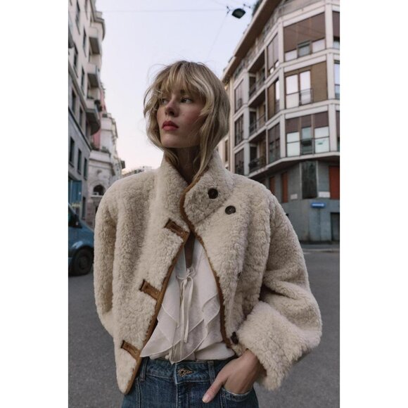 ZARA REVERSIBLE DOUBLE-FACED JACKET - Picture 3 of 11